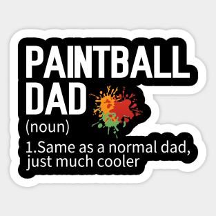 Funny Paintball Dad Definition Paintballing Sticker